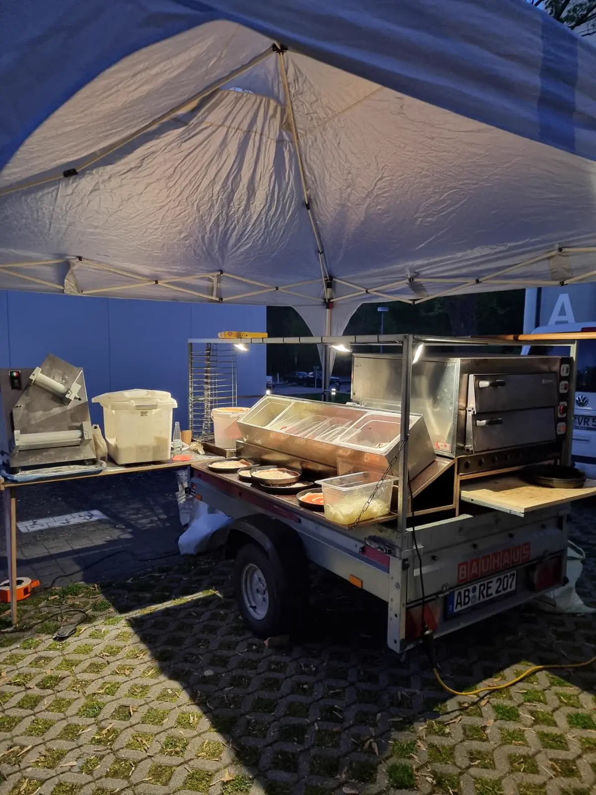 Mobiler Holzhofen im Einsatz beim Event